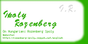ipoly rozenberg business card